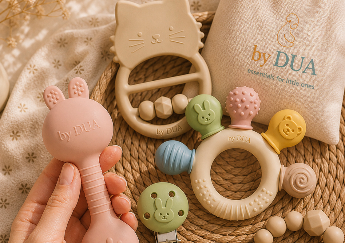 Geschenkset Geschenkidee für Babys und Neugeborene, Babyartikel und Babyprodukte von by DUA