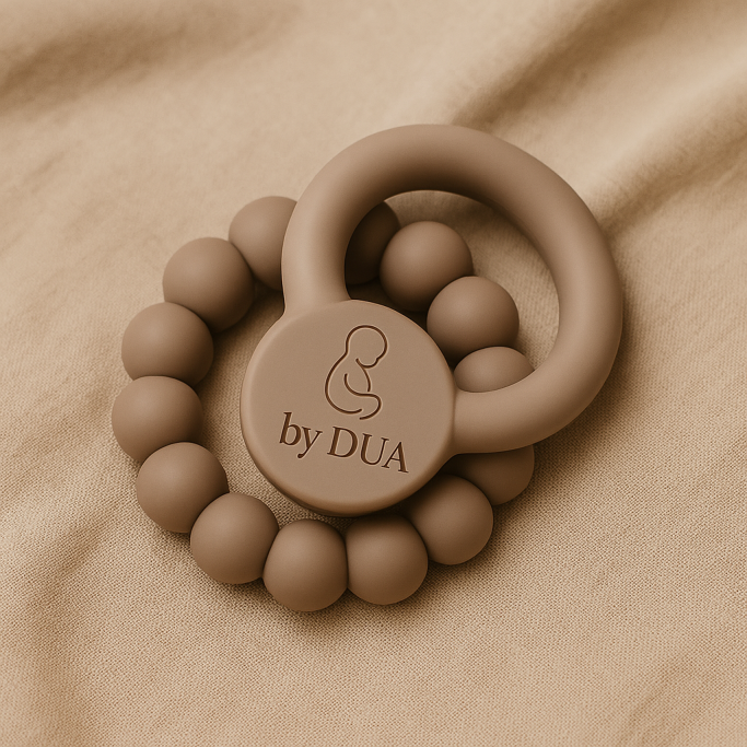 Silikon Beißring für Babys, BPA-frei – by DUA Babyprodukte und Babyartikel