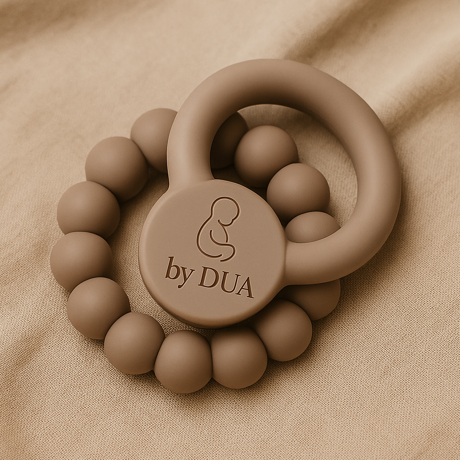 Silikon Beißring für Babys, BPA-frei – by DUA Babyprodukte und Babyartikel